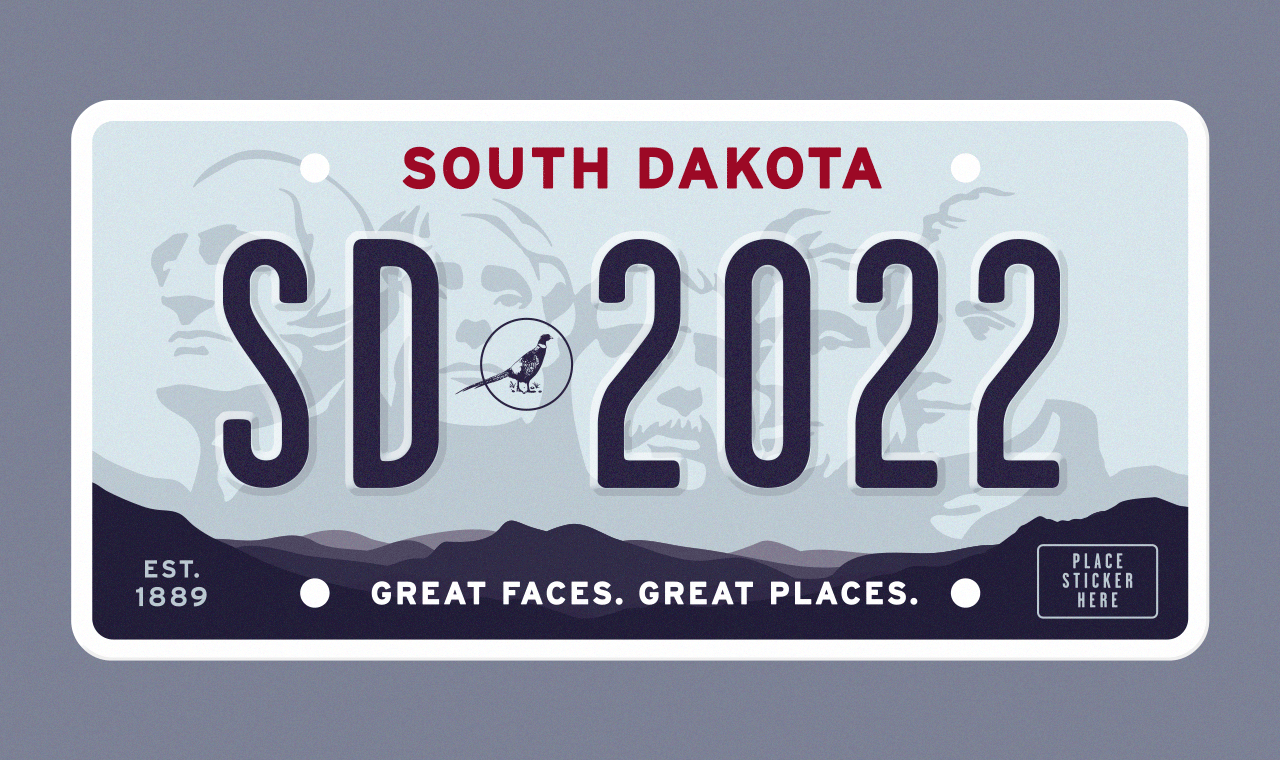 South Dakota license plate graphic