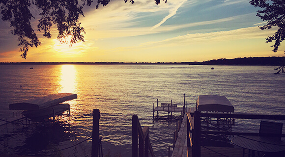 sunset at the lake