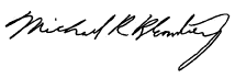 Michael R. Bloomberg signature