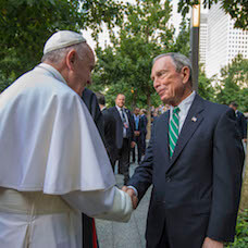 Pope Francis at the 9/11 Memorial