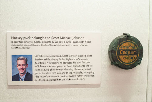 Hockey puck belonging to Scott Michael Johnson