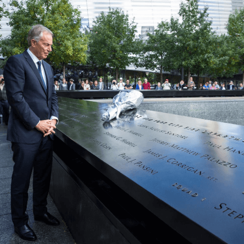 Tony Blair at the 9/11 Memorial