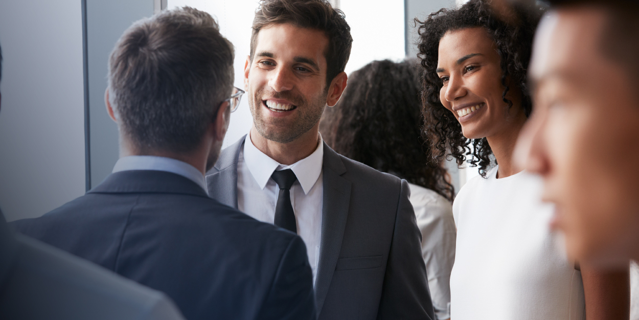 business people talking