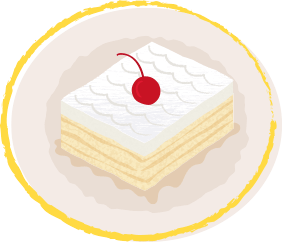 Illustration of Tres Leches Cake