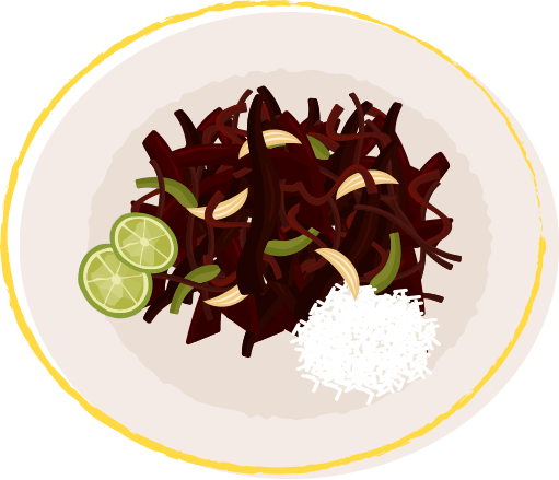 Illustration of a Vaca Frita