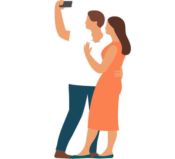 couple taking selfie